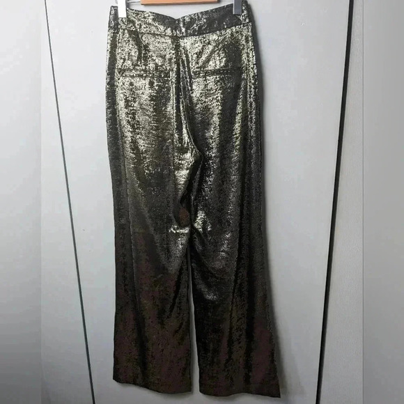 NWT !! French Connection Women’s Alara Molten Metallic Suit Trousers  SIZE 4 - Picture 9 of 15